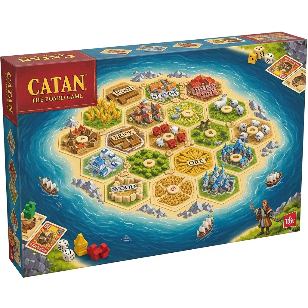 Caja del juego de mesa Catan